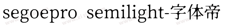 segoepro semilight字体转换